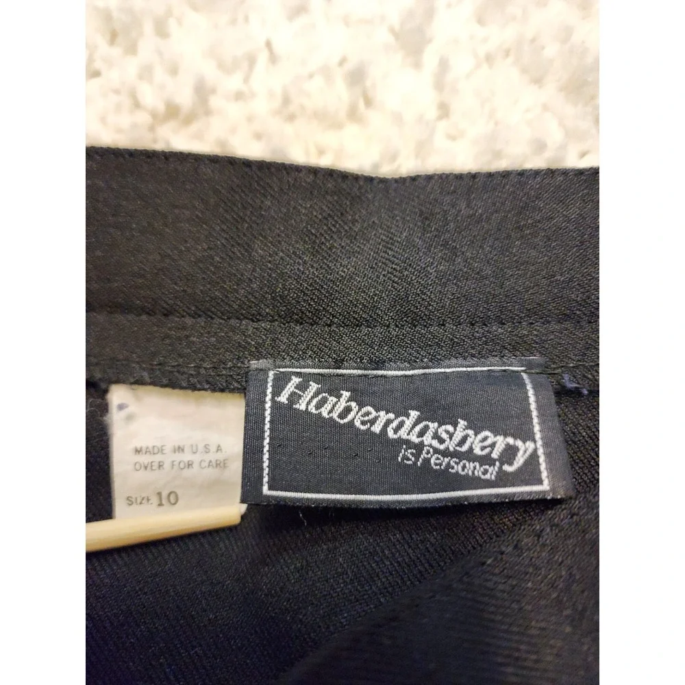 VINTAGE‎ Haberdashery Womens Corporate A line Skirt Black Size 10 Two Pockets